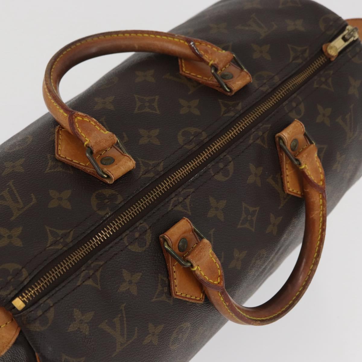 LOUIS VUITTON Monogram Speedy 35 Hand Bag M41524 LV Auth BAZ174