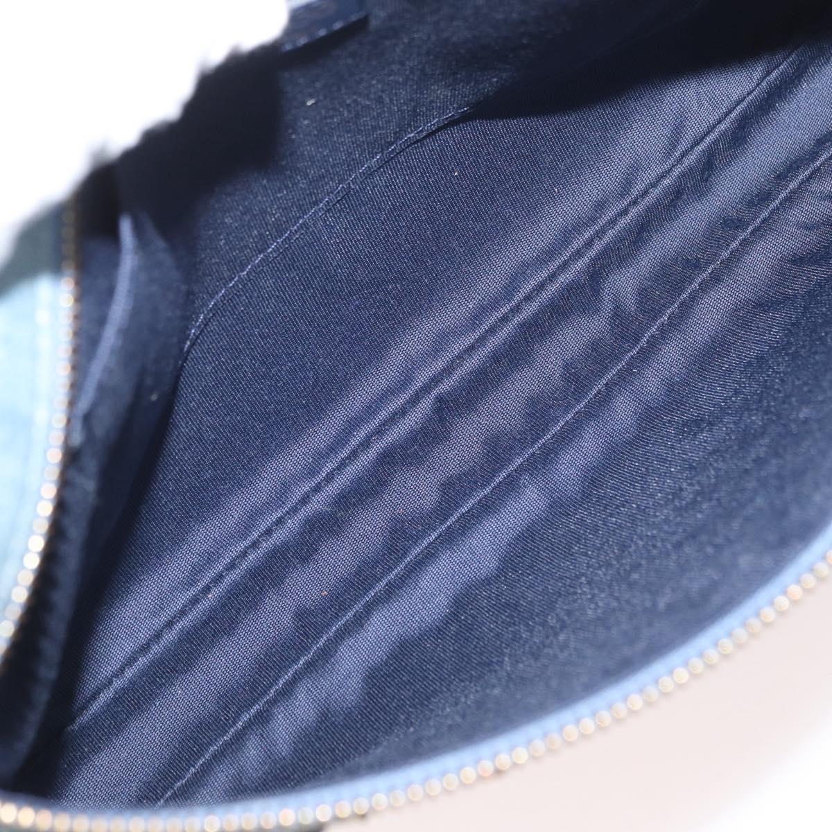 Jimmy Choo Studs Clutch Bag Denim Blue Auth BAZ213A