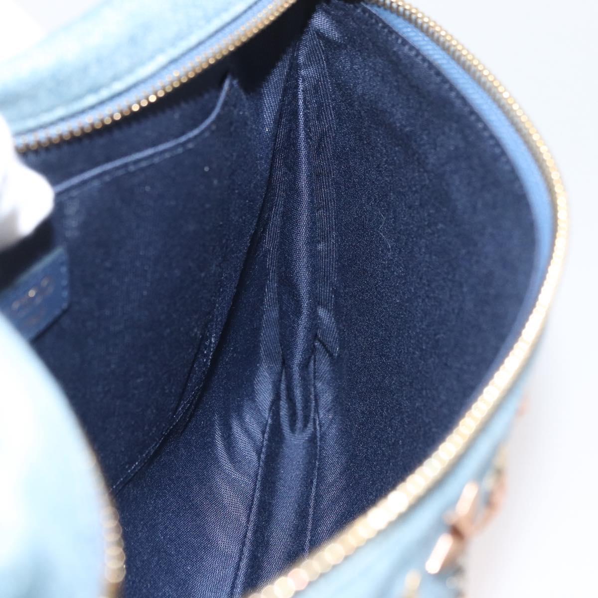 Jimmy Choo Studs Clutch Bag Denim Blue Auth BAZ213A