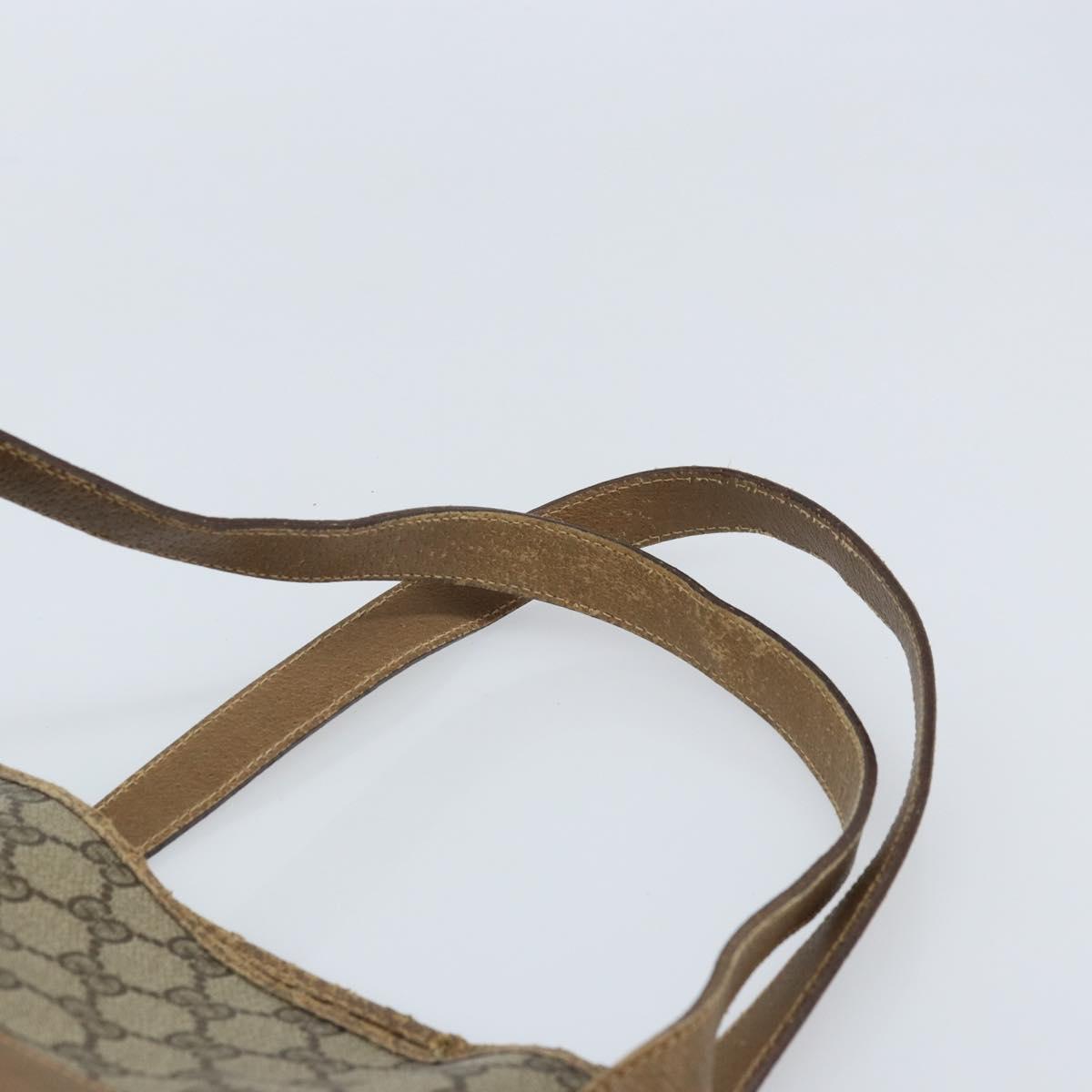 GUCCI GG Supreme Tote Bag PVC Beige Gold 39 02 061 Auth BAZ223