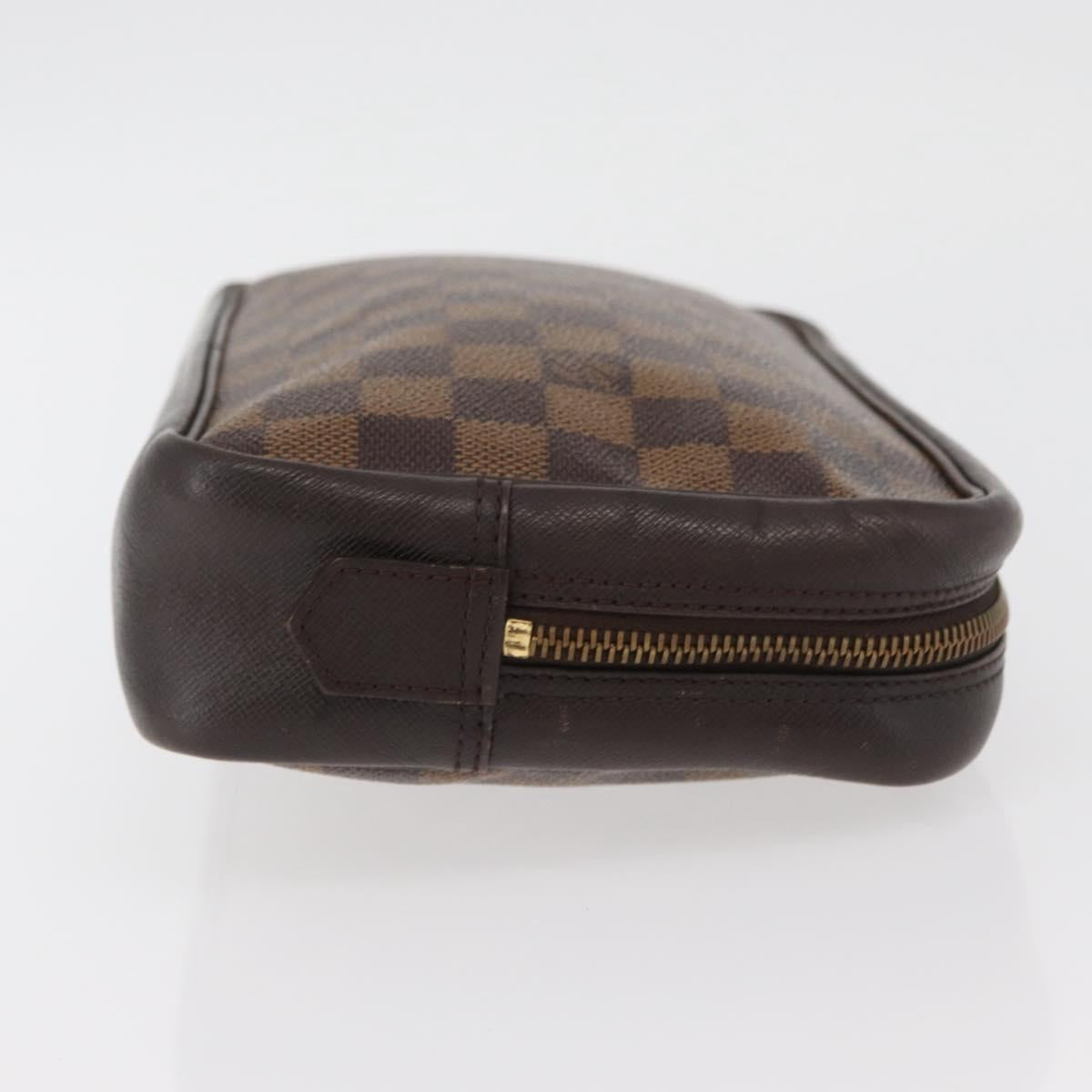 LOUIS VUITTON Damier Ebene Trousse Toilette 25 Clutch Bag N47624 LV Auth BAZ229
