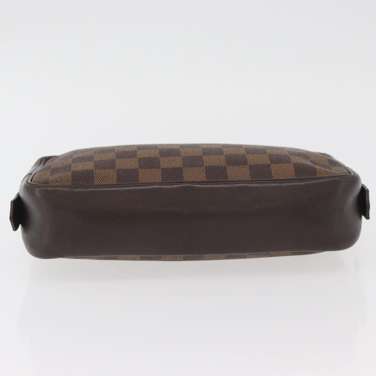 LOUIS VUITTON Damier Ebene Trousse Toilette 25 Clutch Bag N47624 LV Auth BAZ229