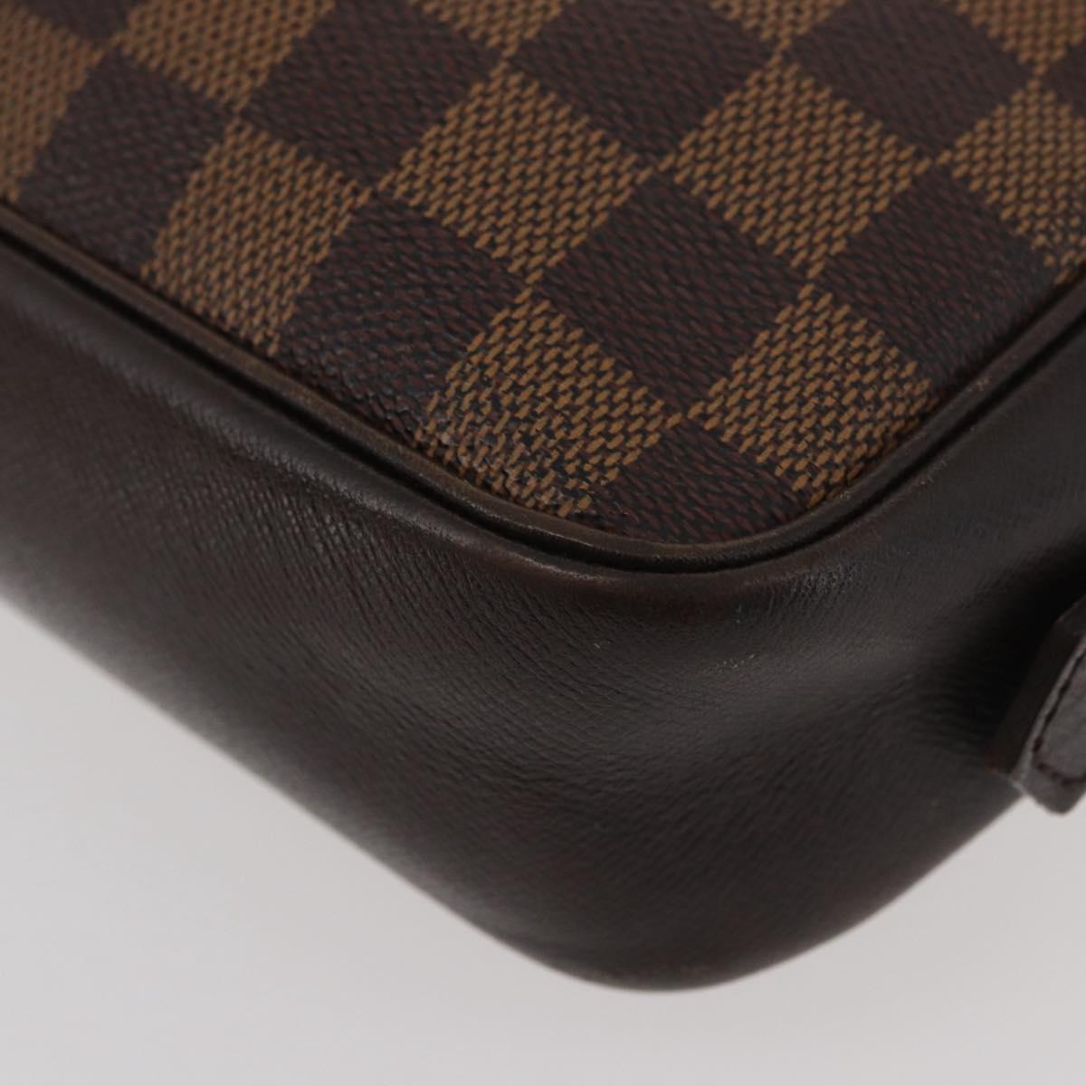 LOUIS VUITTON Damier Ebene Trousse Toilette 25 Clutch Bag N47624 LV Auth BAZ229