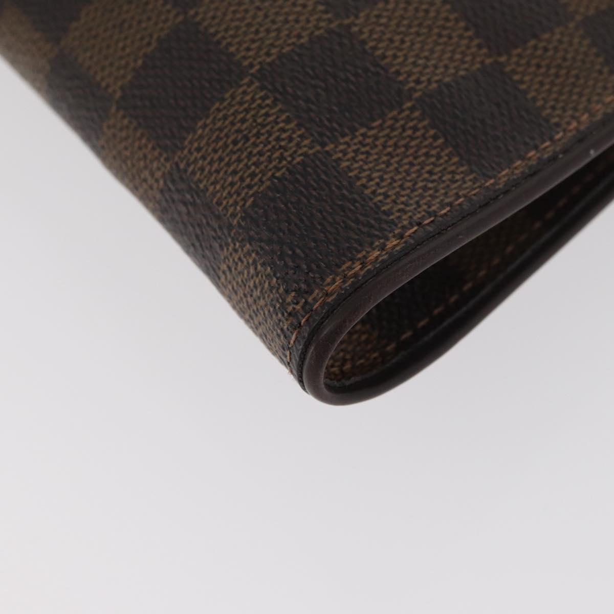 LOUIS VUITTON Damier Ebene Sophie 2way Shoulder Pouch N51135 LV Auth BAZ246