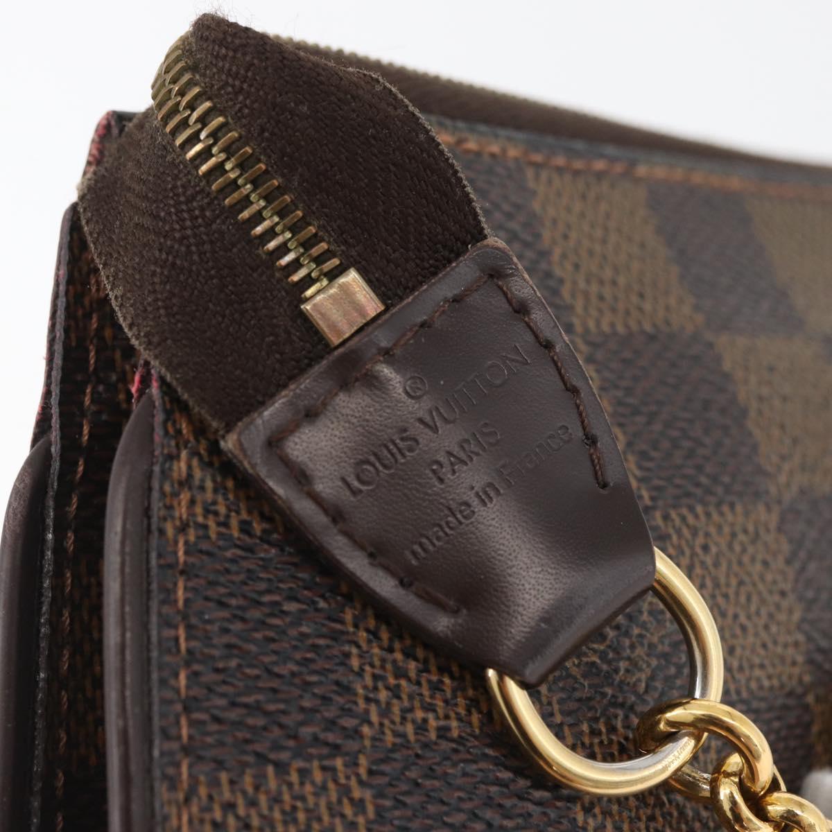 LOUIS VUITTON Damier Ebene Sophie 2way Shoulder Pouch N51135 LV Auth BAZ246