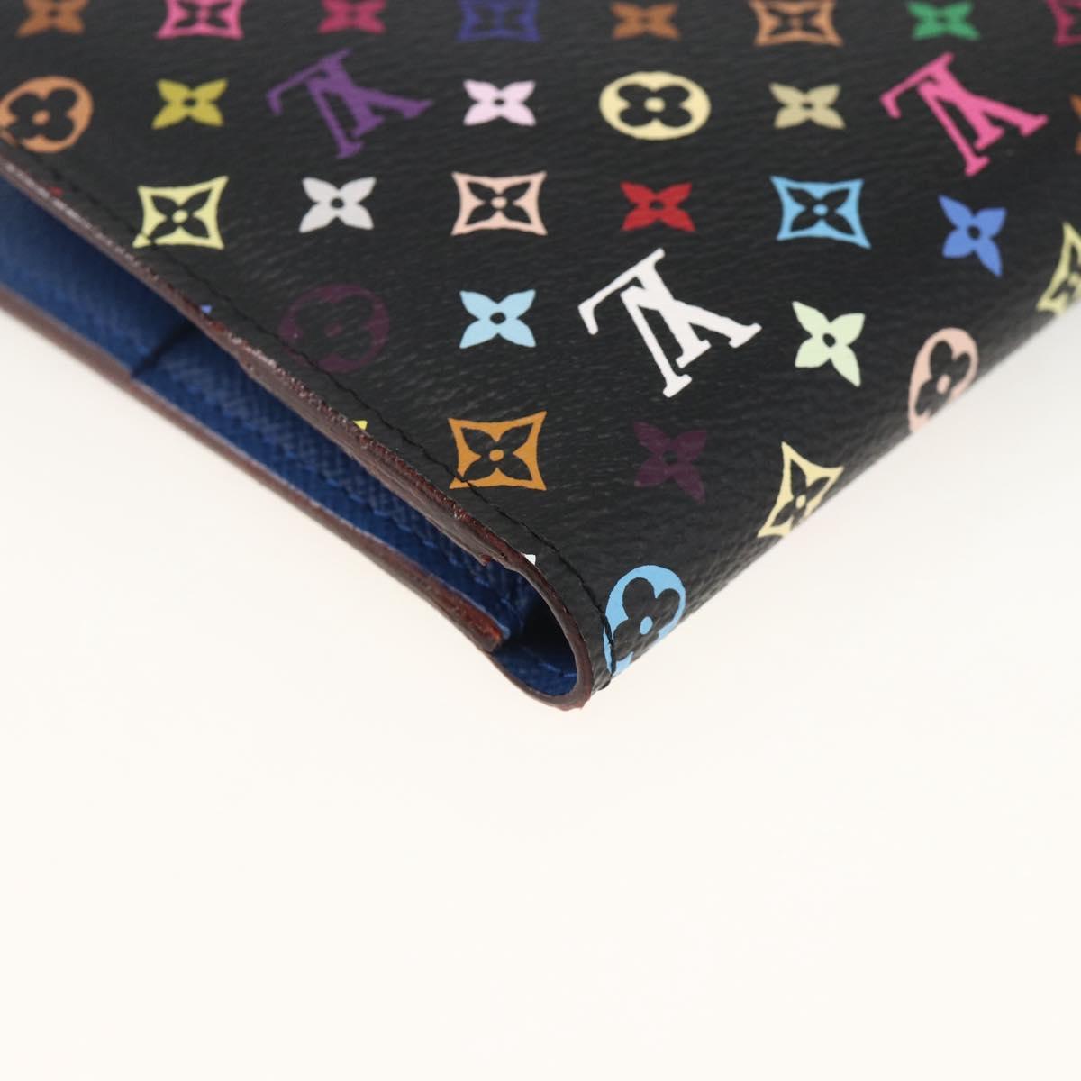 LOUIS VUITTON Multicolor PortefeuilleInsolite Wallet Black M60271 Auth BAZ266A