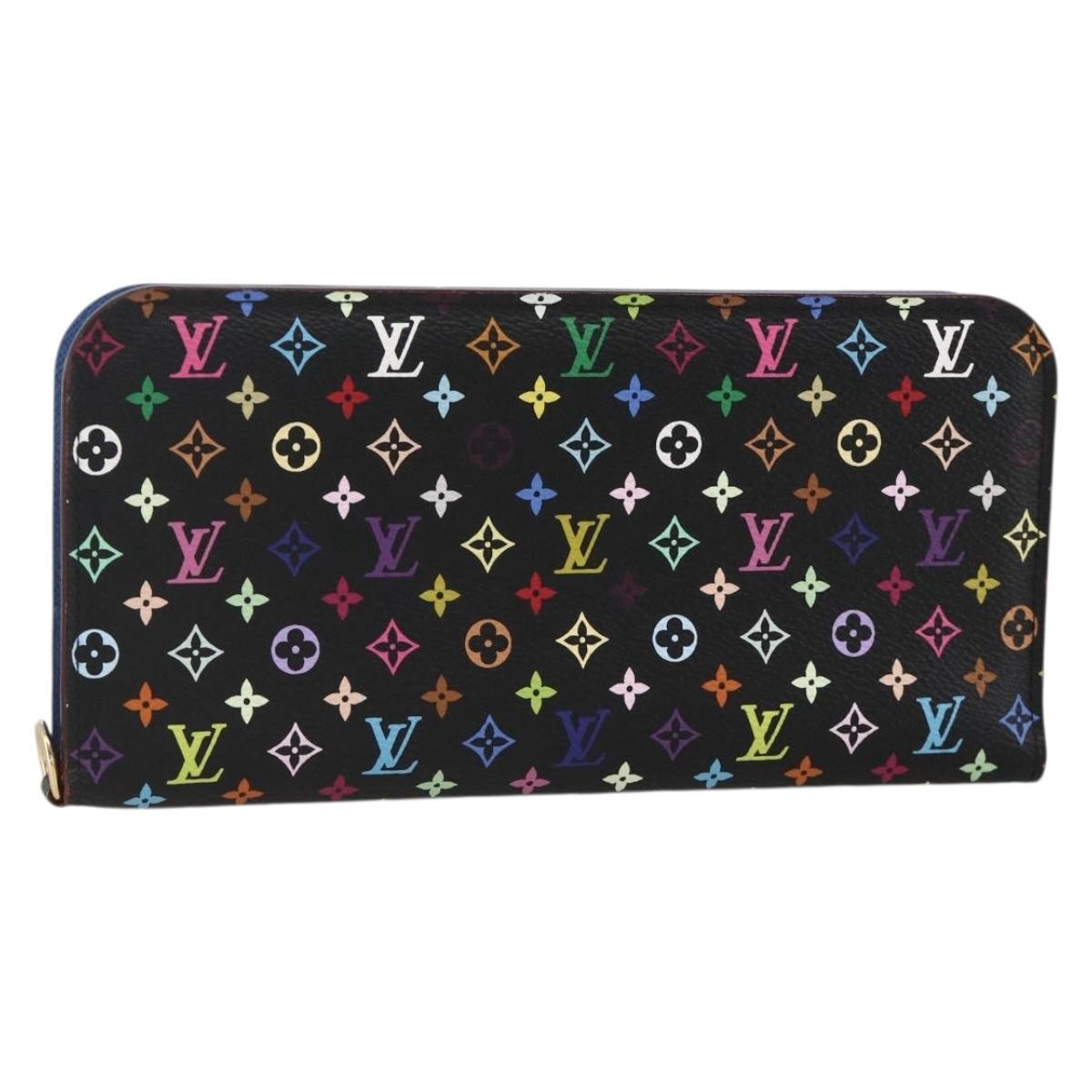 LOUIS VUITTON Multicolor PortefeuilleInsolite Wallet Black M60271 Auth BAZ266A