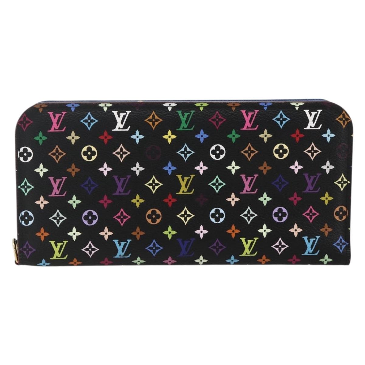 LOUIS VUITTON Multicolor PortefeuilleInsolite Wallet Black M60271 Auth BAZ266A