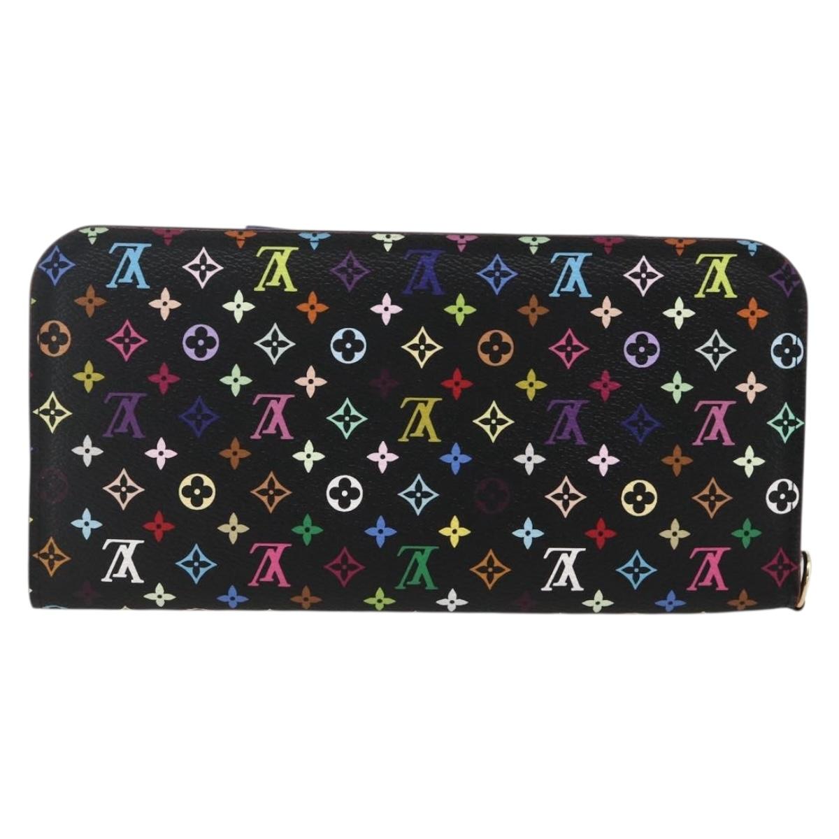 LOUIS VUITTON Multicolor PortefeuilleInsolite Wallet Black M60271 Auth BAZ266A