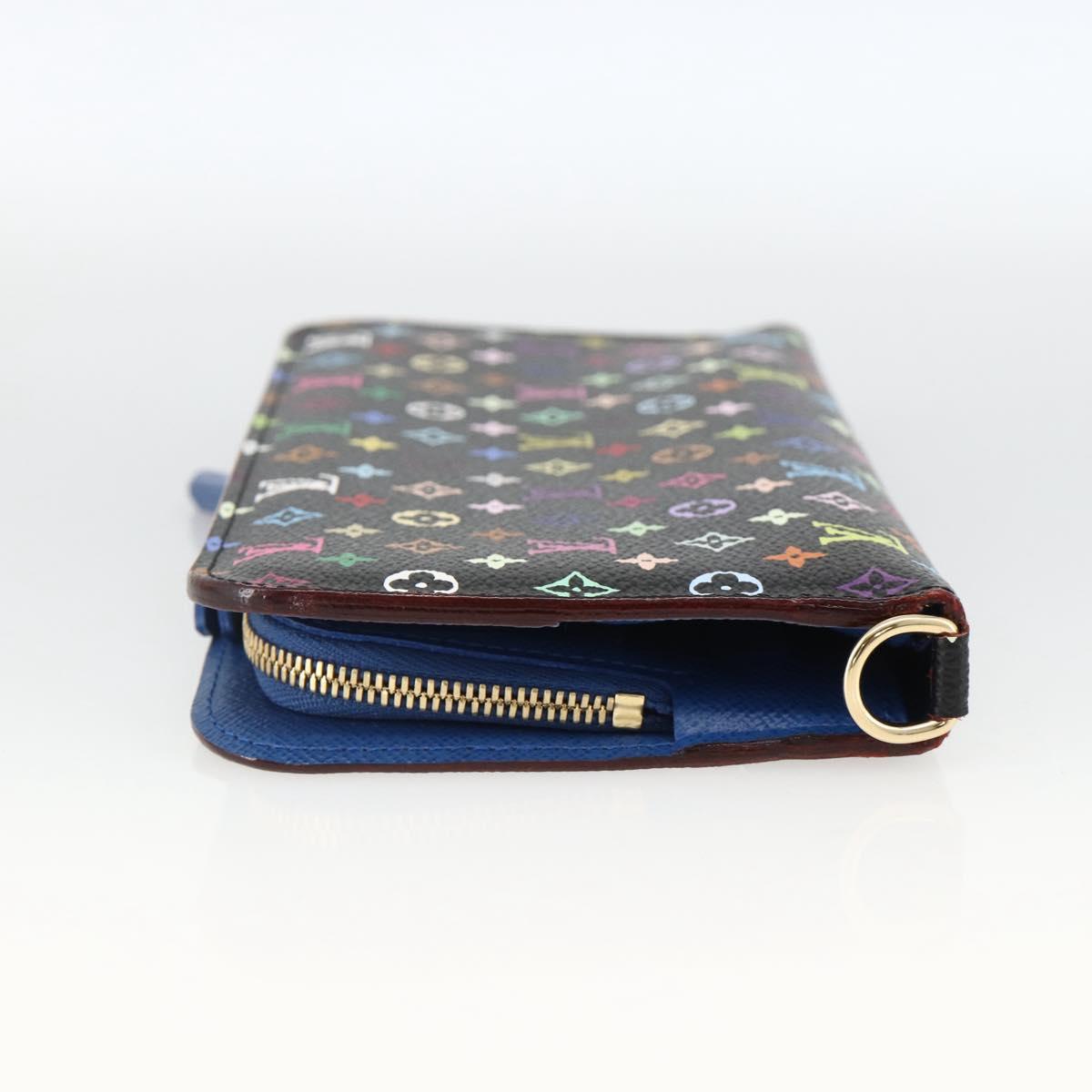 LOUIS VUITTON Multicolor PortefeuilleInsolite Wallet Black M60271 Auth BAZ266A