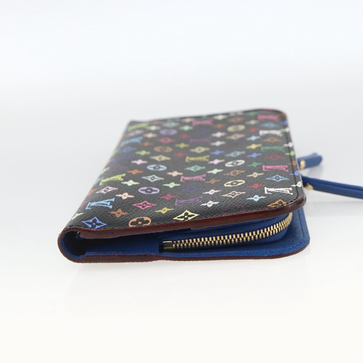 LOUIS VUITTON Multicolor PortefeuilleInsolite Wallet Black M60271 Auth BAZ266A
