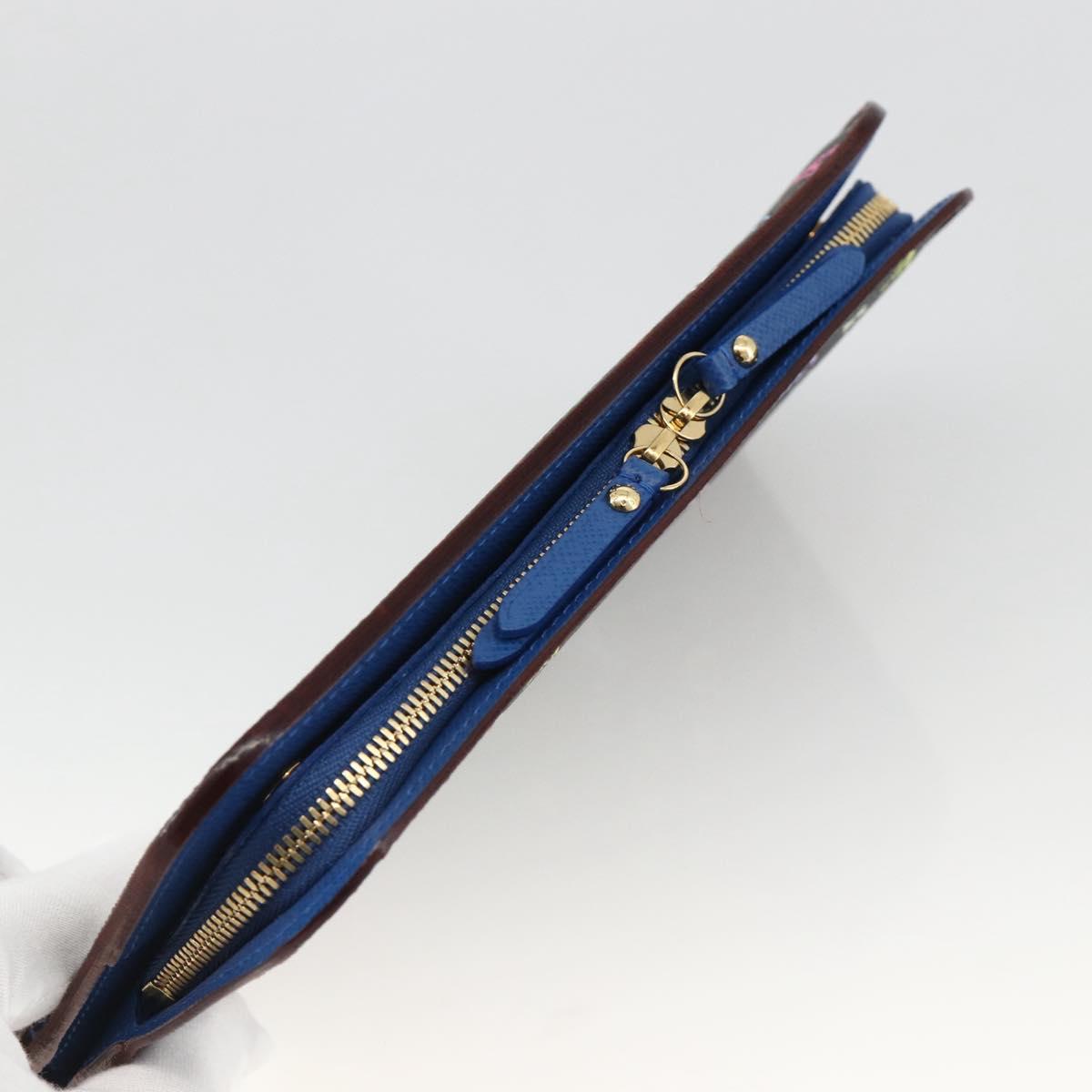 LOUIS VUITTON Multicolor PortefeuilleInsolite Wallet Black M60271 Auth BAZ266A
