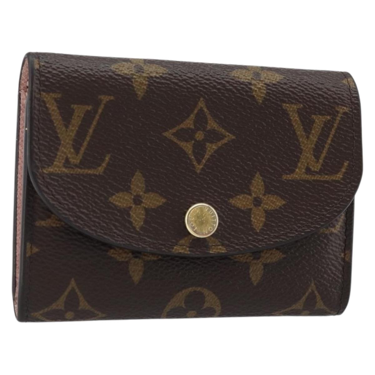 LOUIS VUITTON Porte Monnaie Rosary Coin Purse Rose Valerine M62361 Auth BAZ269A