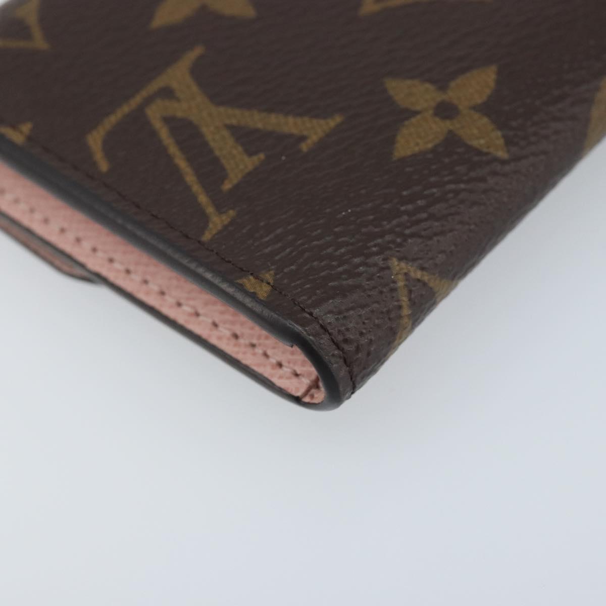 LOUIS VUITTON Porte Monnaie Rosary Coin Purse Rose Valerine M62361 Auth BAZ269A