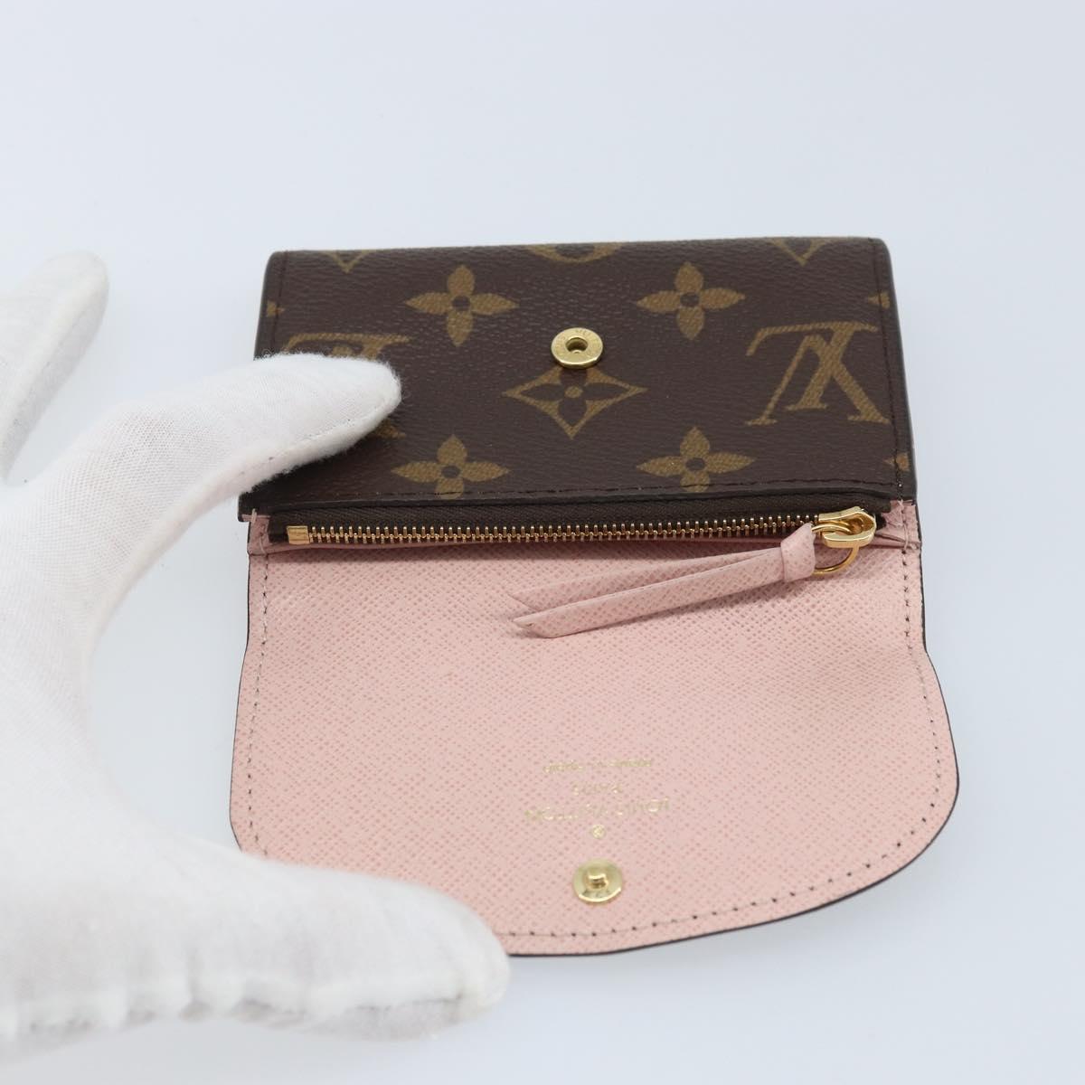 LOUIS VUITTON Porte Monnaie Rosary Coin Purse Rose Valerine M62361 Auth BAZ269A