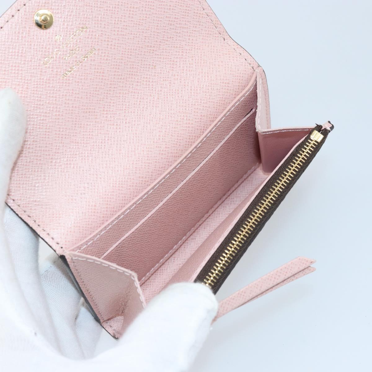 LOUIS VUITTON Porte Monnaie Rosary Coin Purse Rose Valerine M62361 Auth BAZ269A