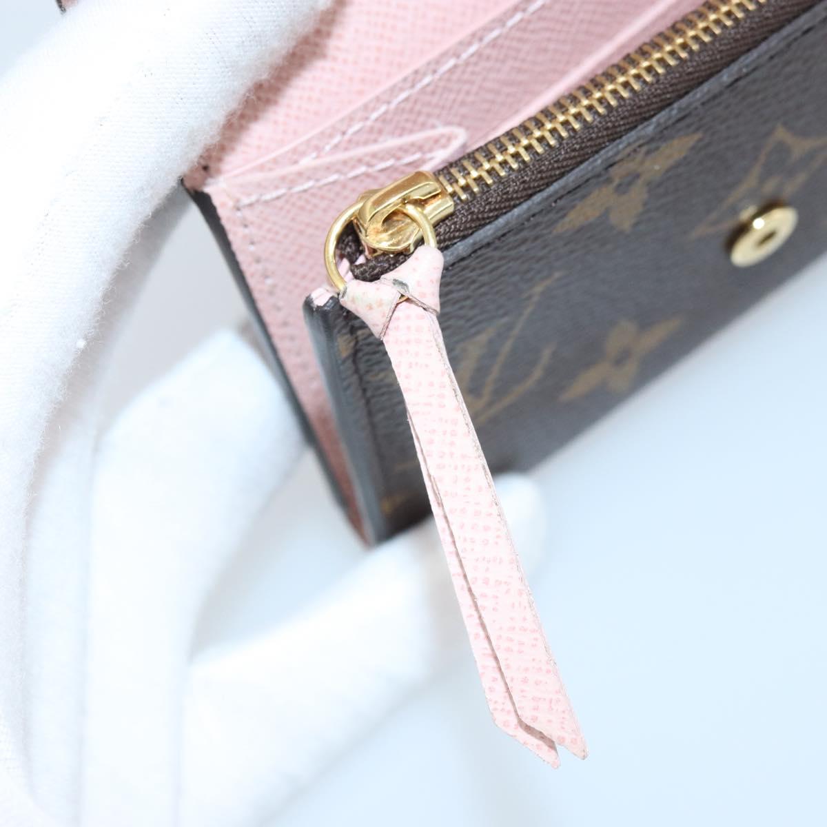 LOUIS VUITTON Porte Monnaie Rosary Coin Purse Rose Valerine M62361 Auth BAZ269A