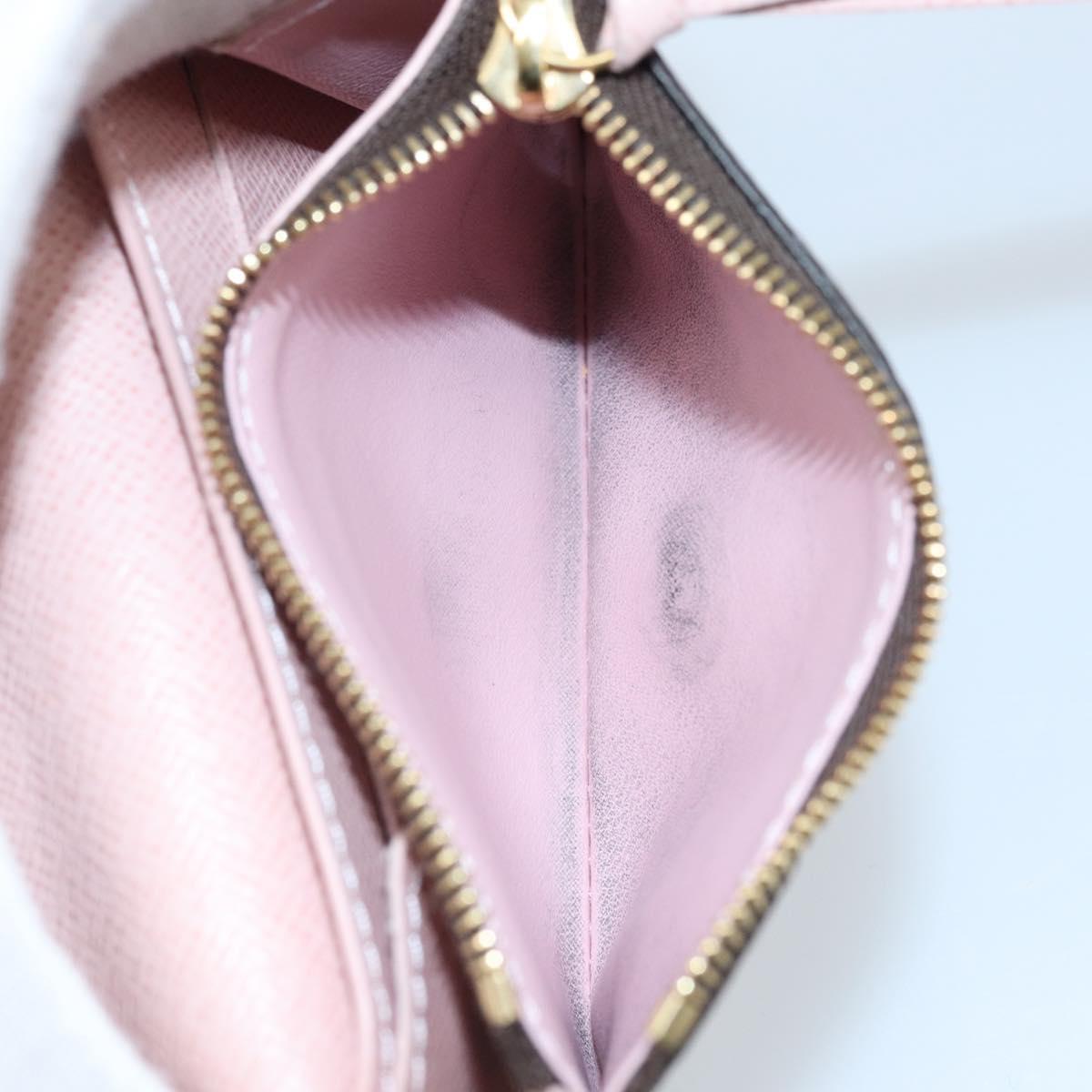 LOUIS VUITTON Porte Monnaie Rosary Coin Purse Rose Valerine M62361 Auth BAZ269A