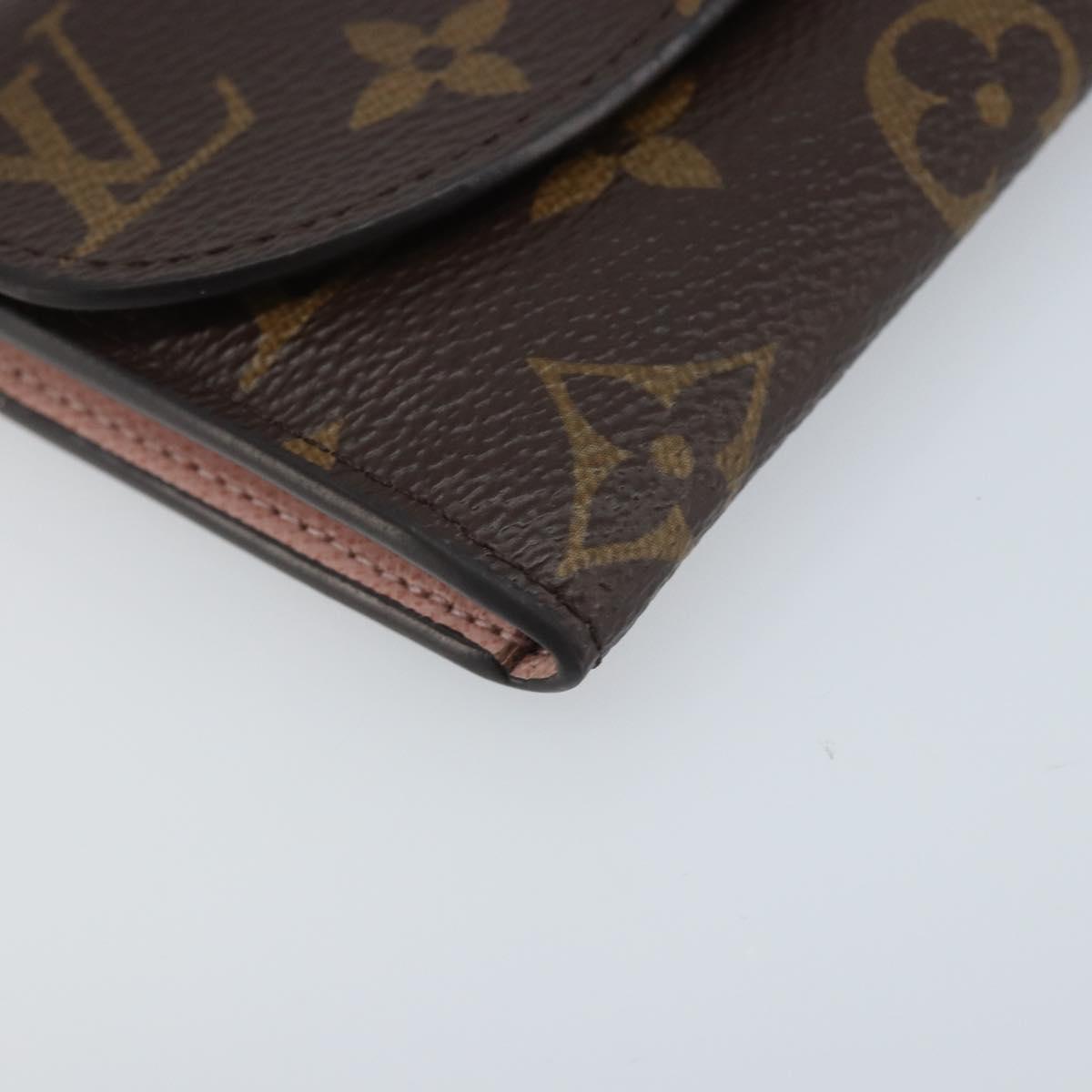 LOUIS VUITTON Porte Monnaie Rosary Coin Purse Rose Valerine M62361 Auth BAZ269A
