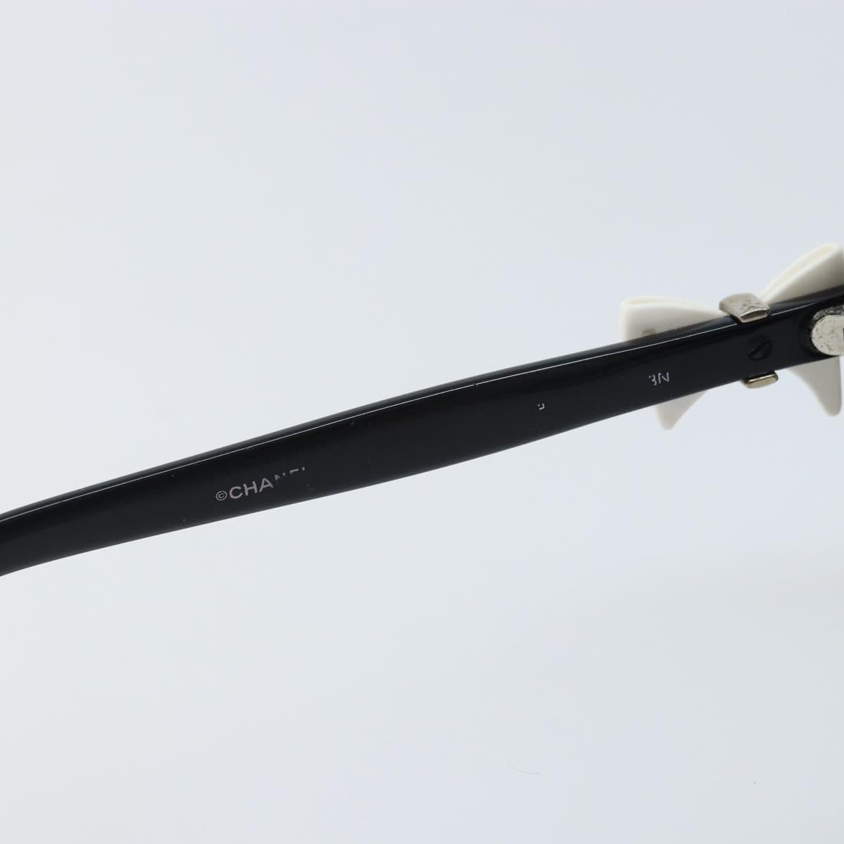 CHANEL Sunglasses plastic Black CC Auth BAZ278