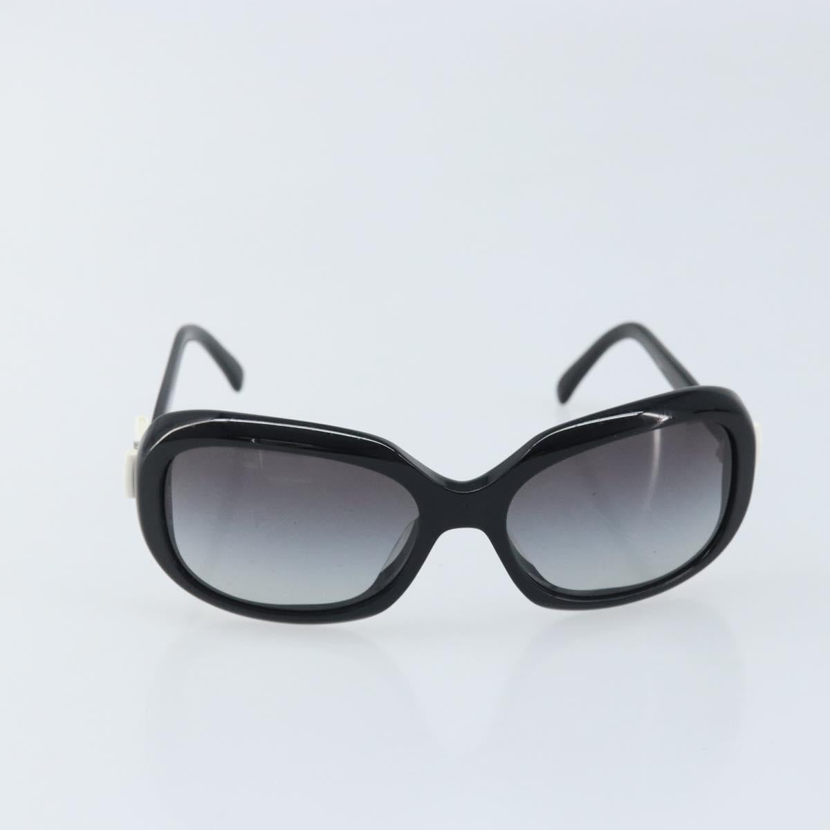 CHANEL Sunglasses plastic Black CC Auth BAZ278
