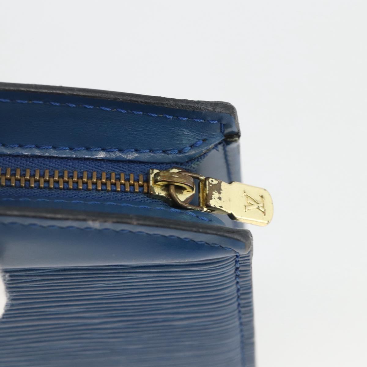 LOUIS VUITTON Epi Trousse Crete Pouch Blue M48405 LV Auth BAZ282