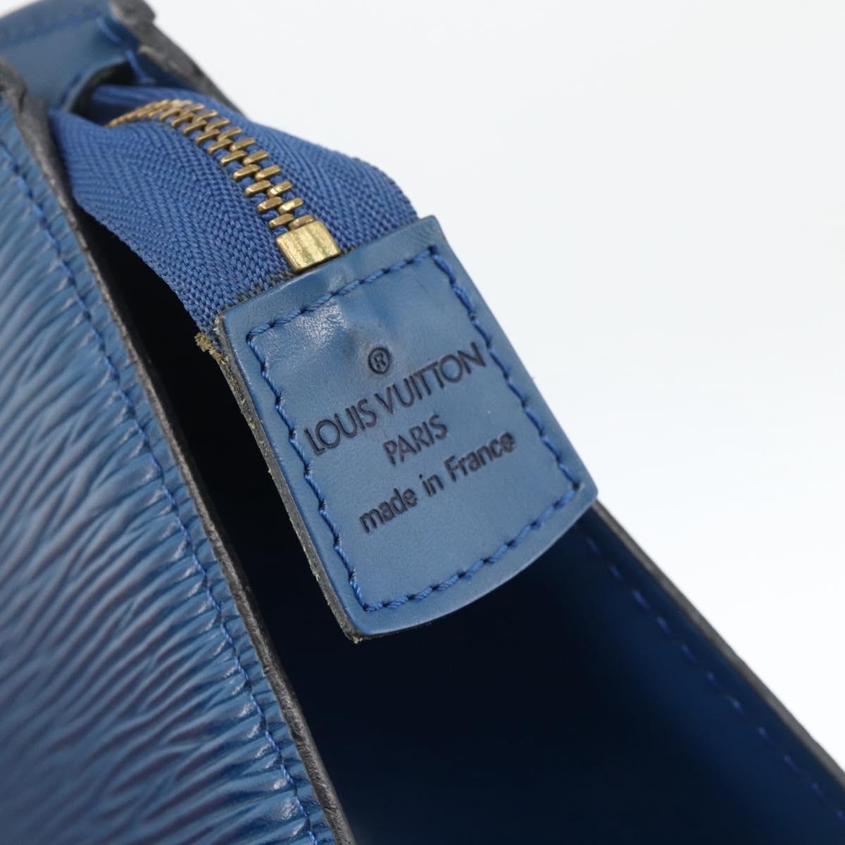 LOUIS VUITTON Epi Trousse Crete Pouch Blue M48405 LV Auth BAZ282