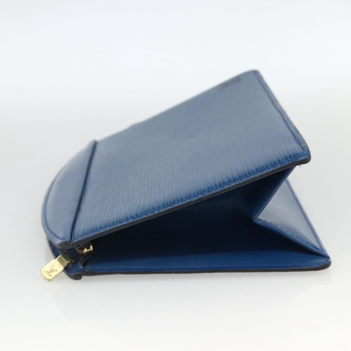LOUIS VUITTON Epi Trousse Crete Pouch Blue M48405 LV Auth BAZ282