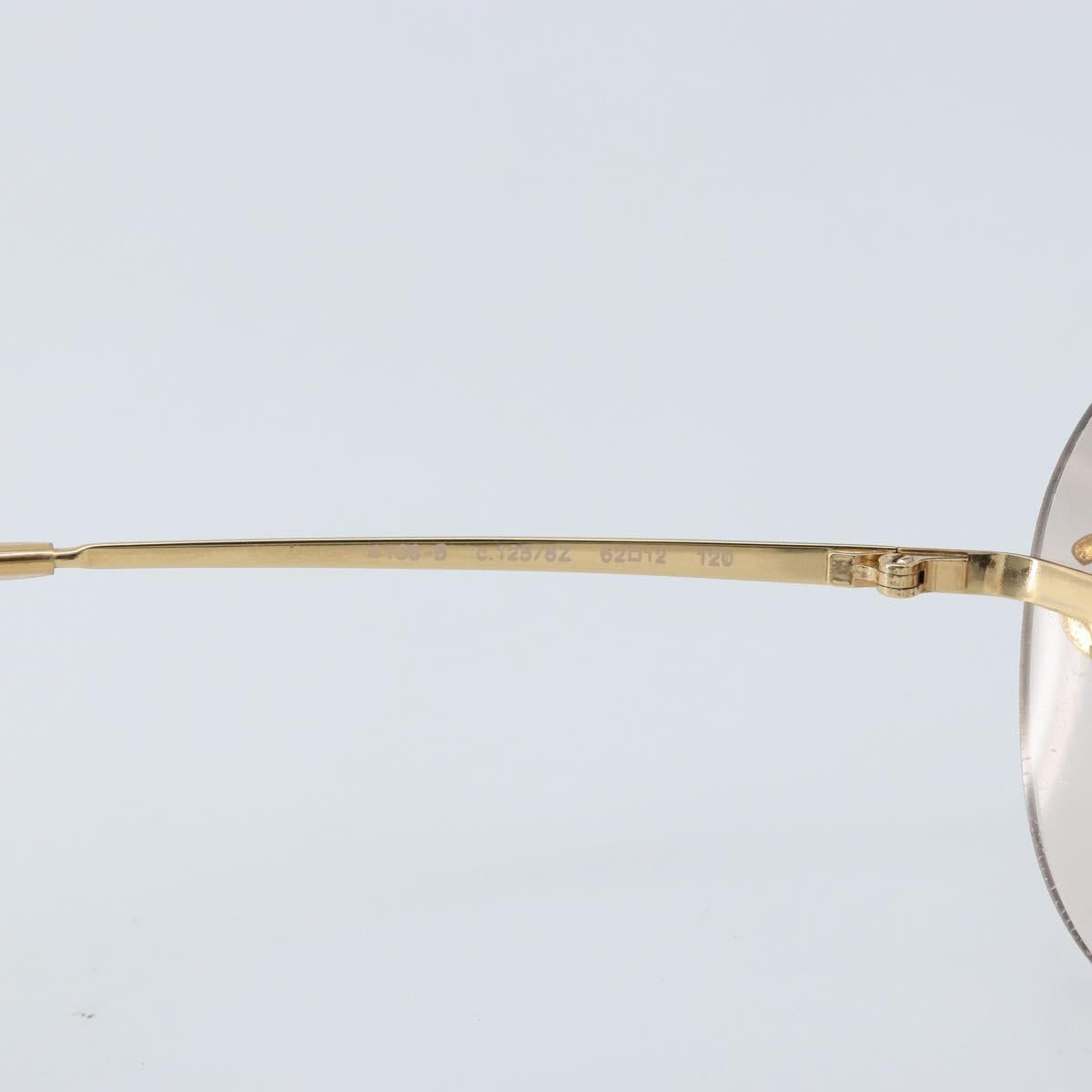CHANEL Sunglasses metal Gold CC Auth BAZ294