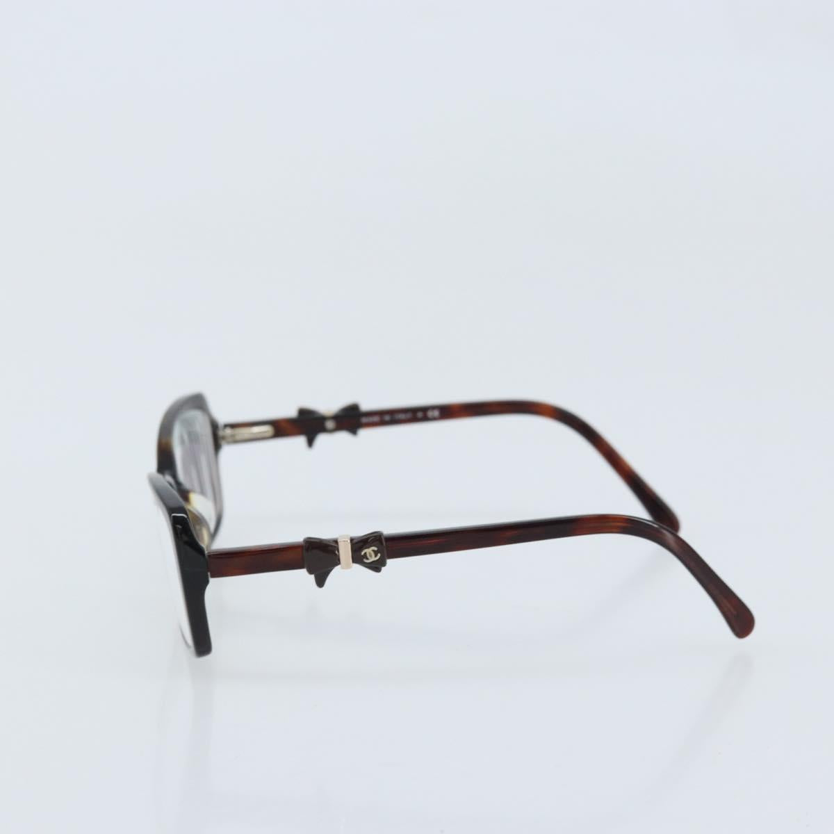 CHANEL Glasses metal Brown CC Auth BAZ296