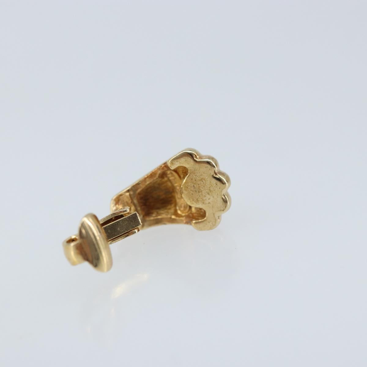 Christian Dior Earring metal Gold Auth BAZ308