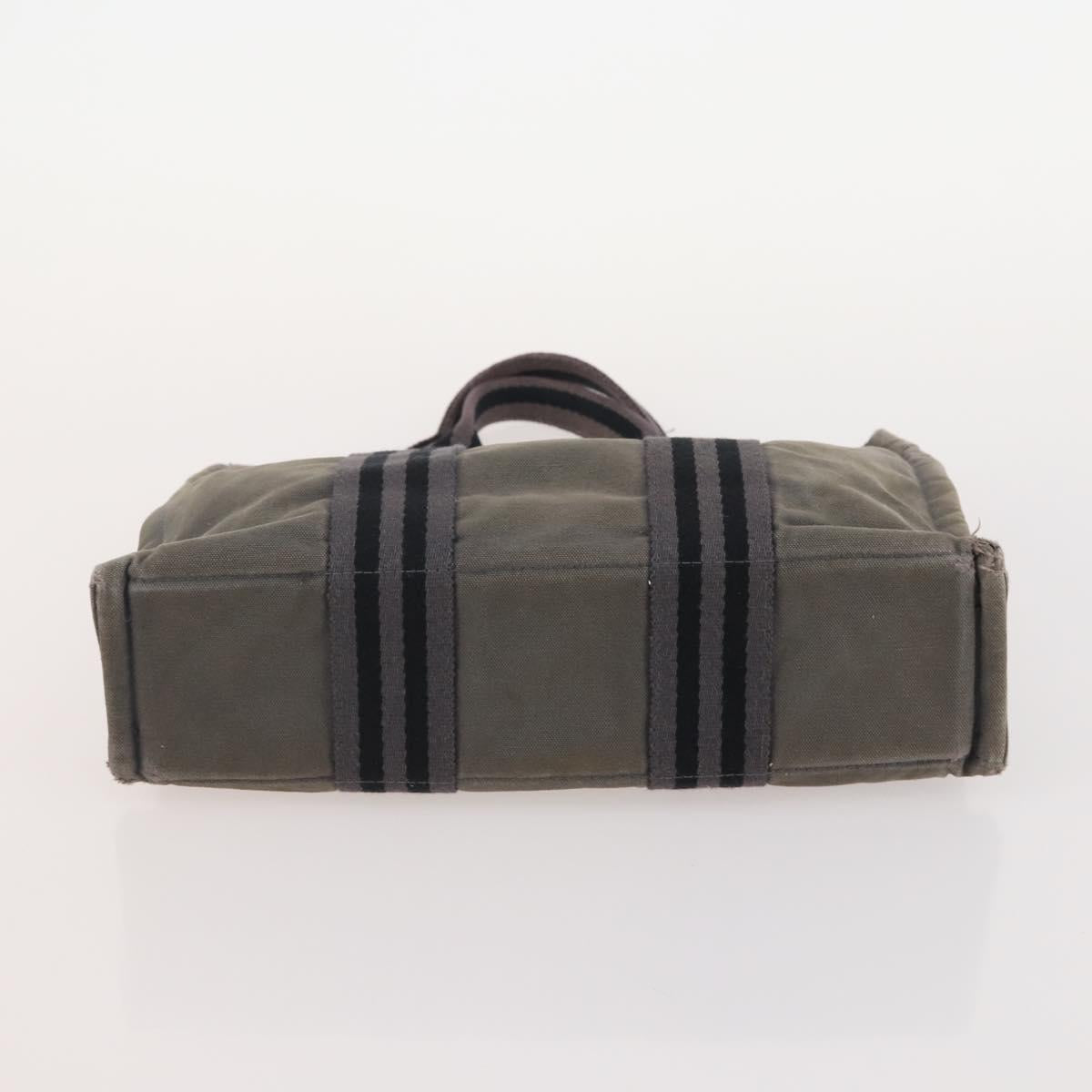 Burberrys Hermes Nova Check Hand Bag Canvas nylon 4 Set Beige Gray Auth BAZ311