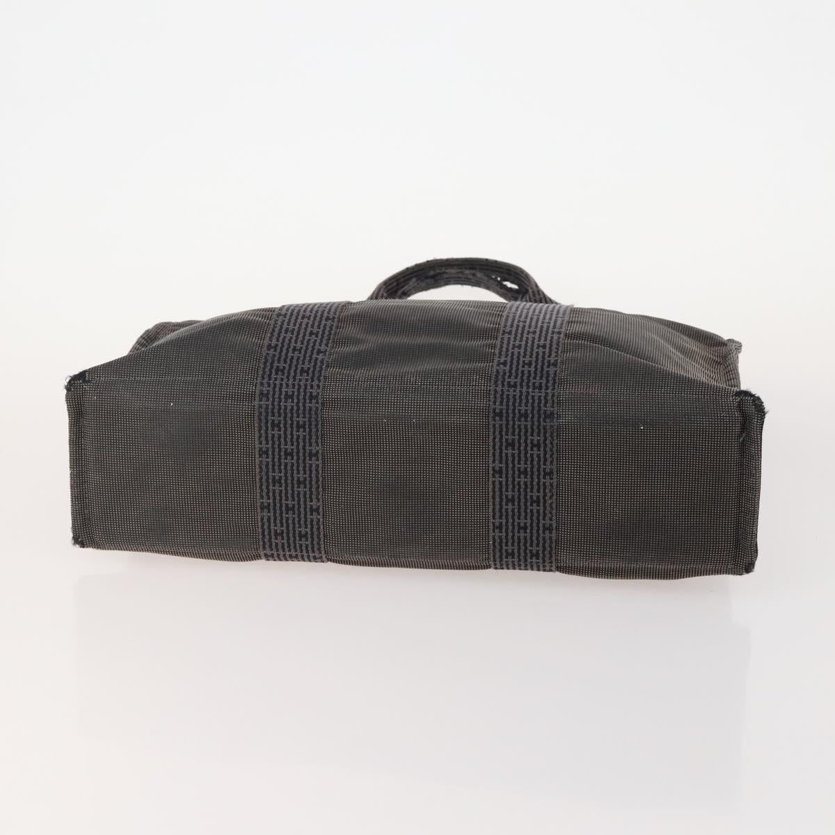 Burberrys Hermes Nova Check Hand Bag Canvas nylon 4 Set Beige Gray Auth BAZ311