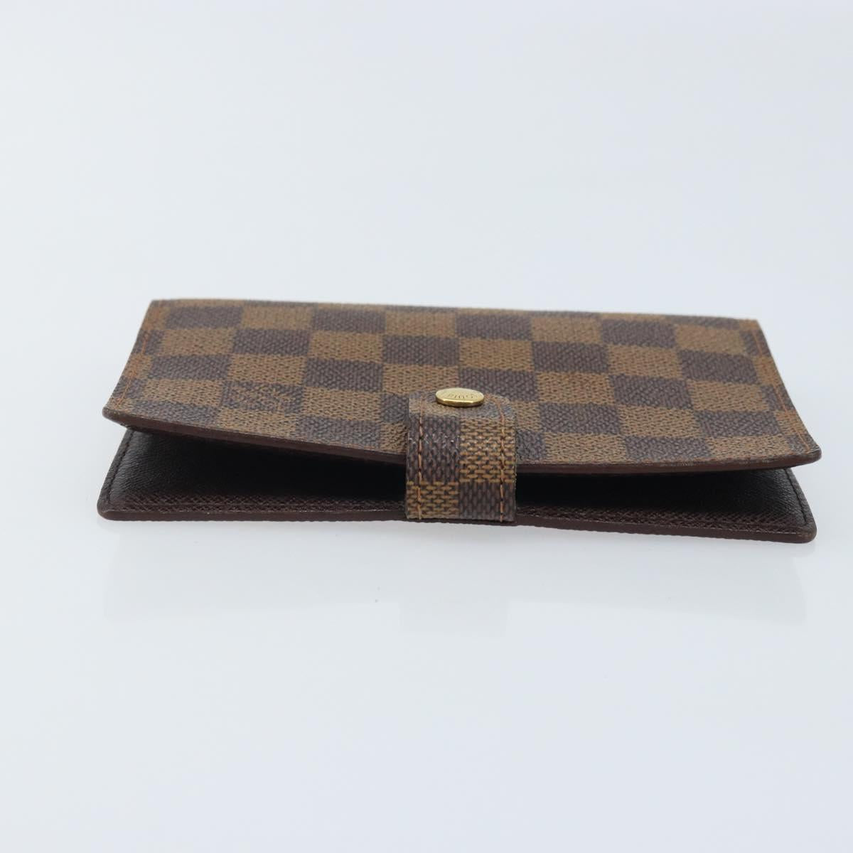 LOUIS VUITTON Damier Ebene Agenda PM Day Planner Cover R20700 LV Auth BAZ312