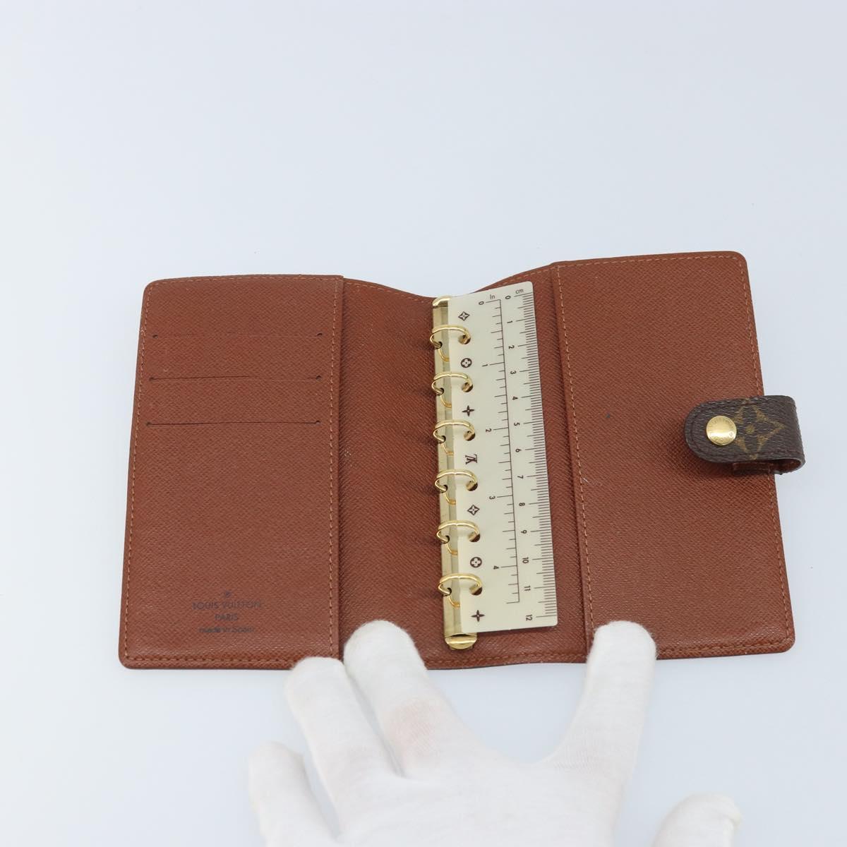 LOUIS VUITTON Monogram Agenda PM Day Planner Cover R20005 LV Auth BAZ313A