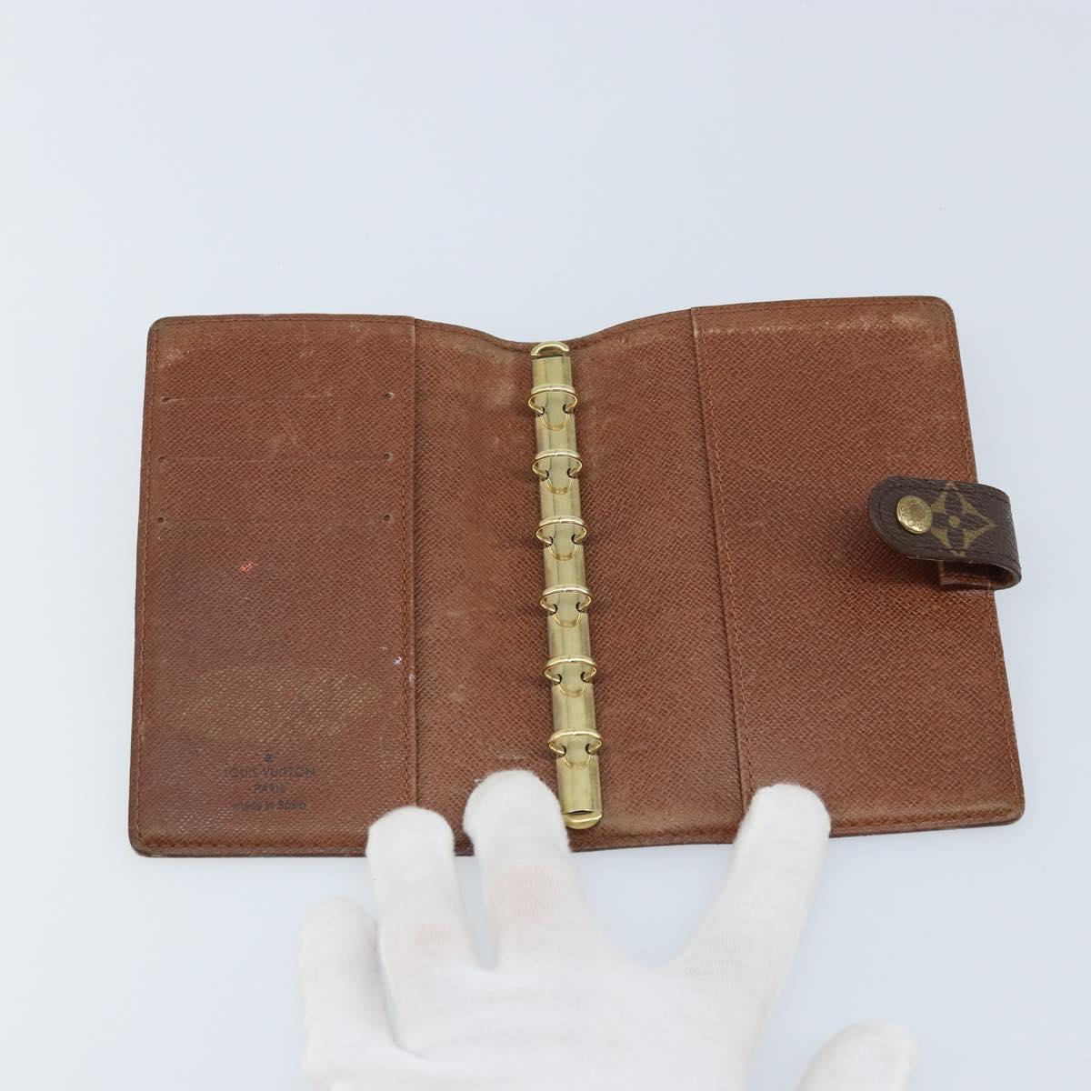 LOUIS VUITTON Monogram Agenda PM Day Planner Cover R20005 LV Auth BAZ314