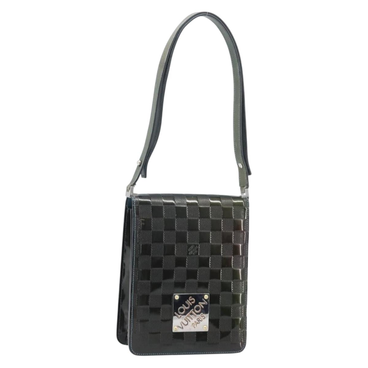 LOUIS VUITTON Damier Vernis Club Bag Green Petrol blue M92128 LV Auth BAZ406