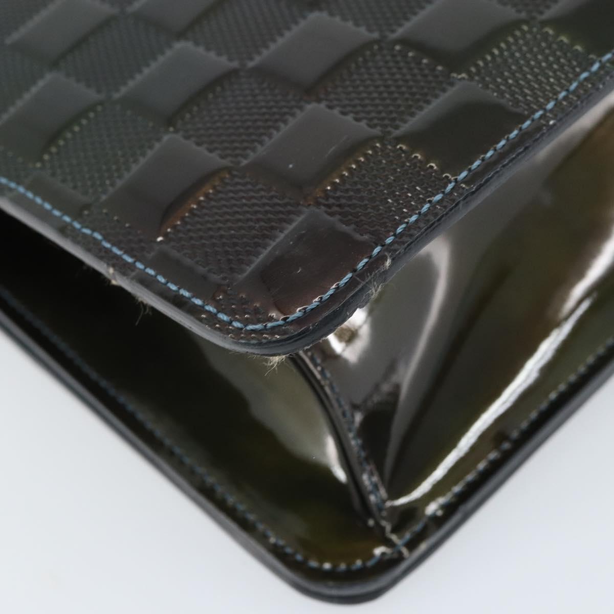 LOUIS VUITTON Damier Vernis Club Bag Green Petrol blue M92128 LV Auth BAZ406