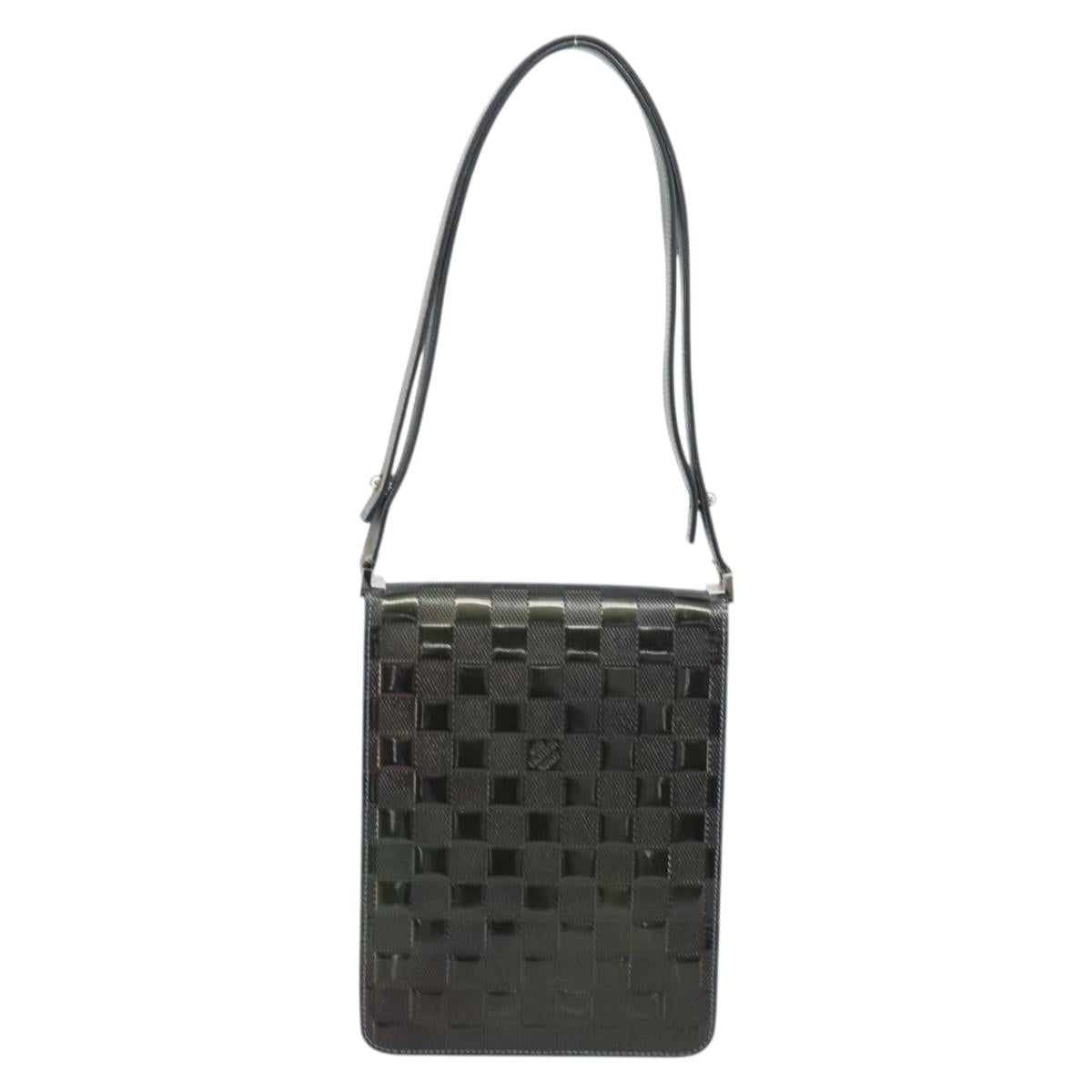 LOUIS VUITTON Damier Vernis Club Bag Green Petrol blue M92128 LV Auth BAZ406