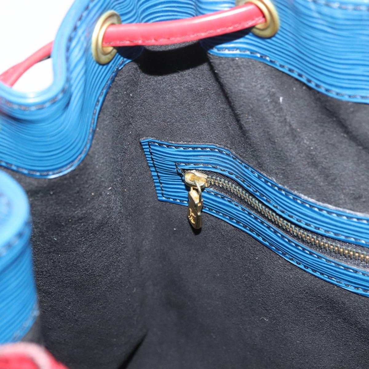 LOUIS VUITTON Epi Tricolor Noe Shoulder Bag Blue Red Green M44082 LV Auth BAZ411