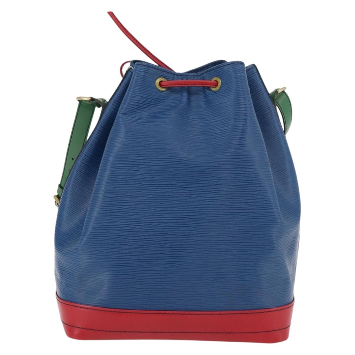 LOUIS VUITTON Epi Tricolor Noe Shoulder Bag Blue Red Green M44082 LV Auth BAZ411