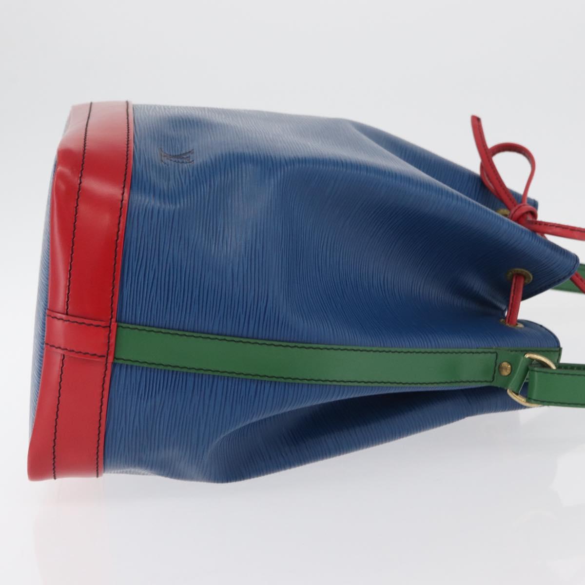 LOUIS VUITTON Epi Tricolor Noe Shoulder Bag Blue Red Green M44082 LV Auth BAZ411