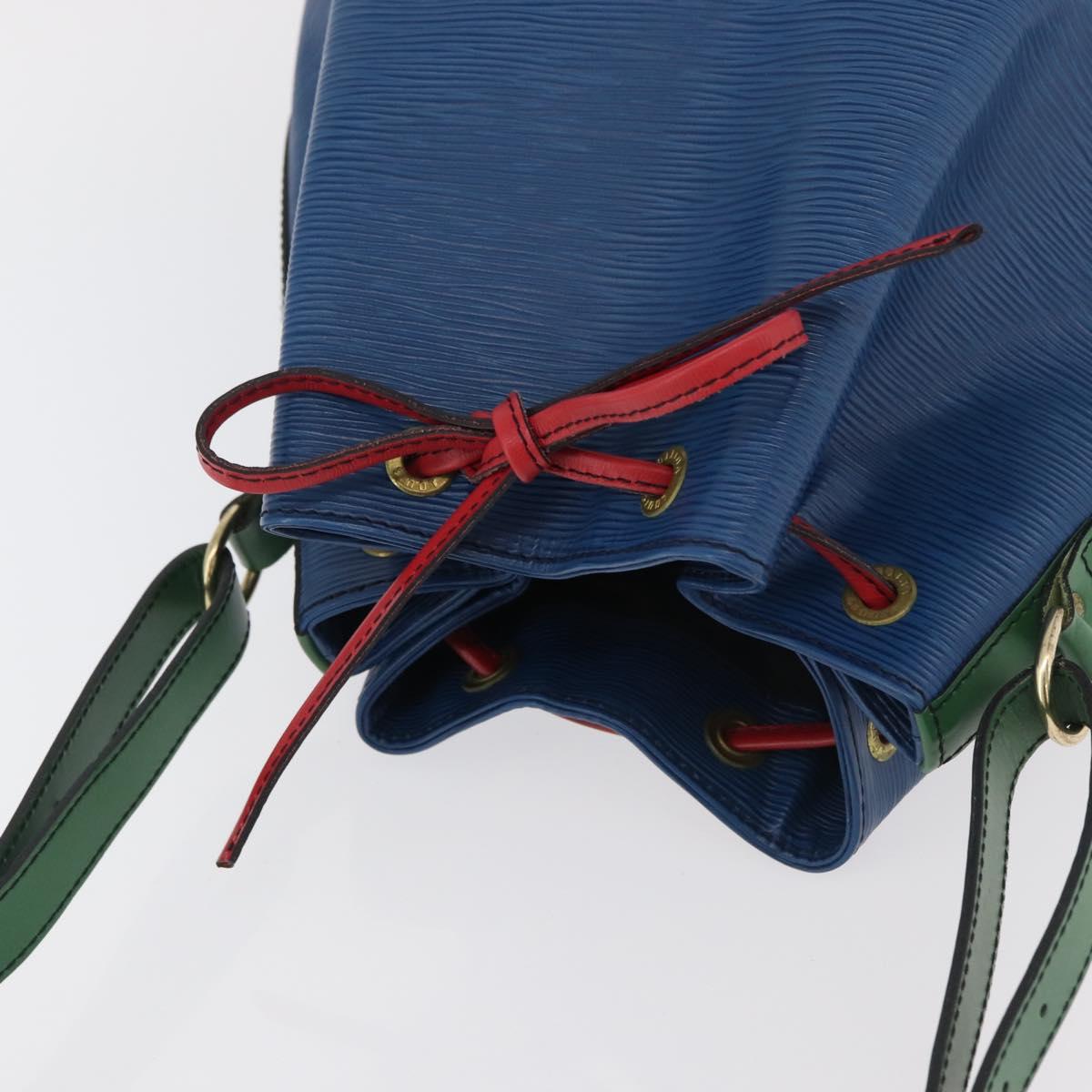 LOUIS VUITTON Epi Tricolor Noe Shoulder Bag Blue Red Green M44082 LV Auth BAZ411