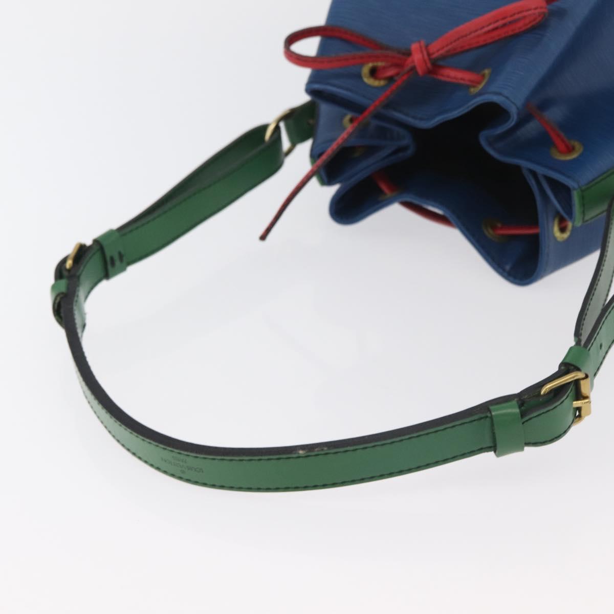 LOUIS VUITTON Epi Tricolor Noe Shoulder Bag Blue Red Green M44082 LV Auth BAZ411