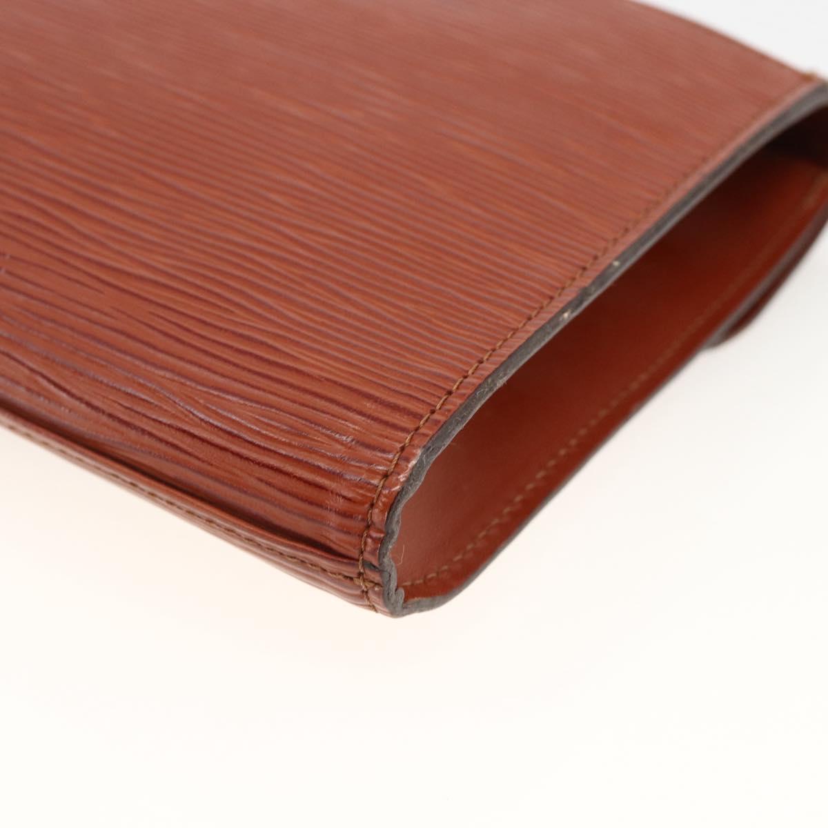 LOUIS VUITTON Epi Art Deco Clutch Bag Brown M52633 LV Auth BAZ420