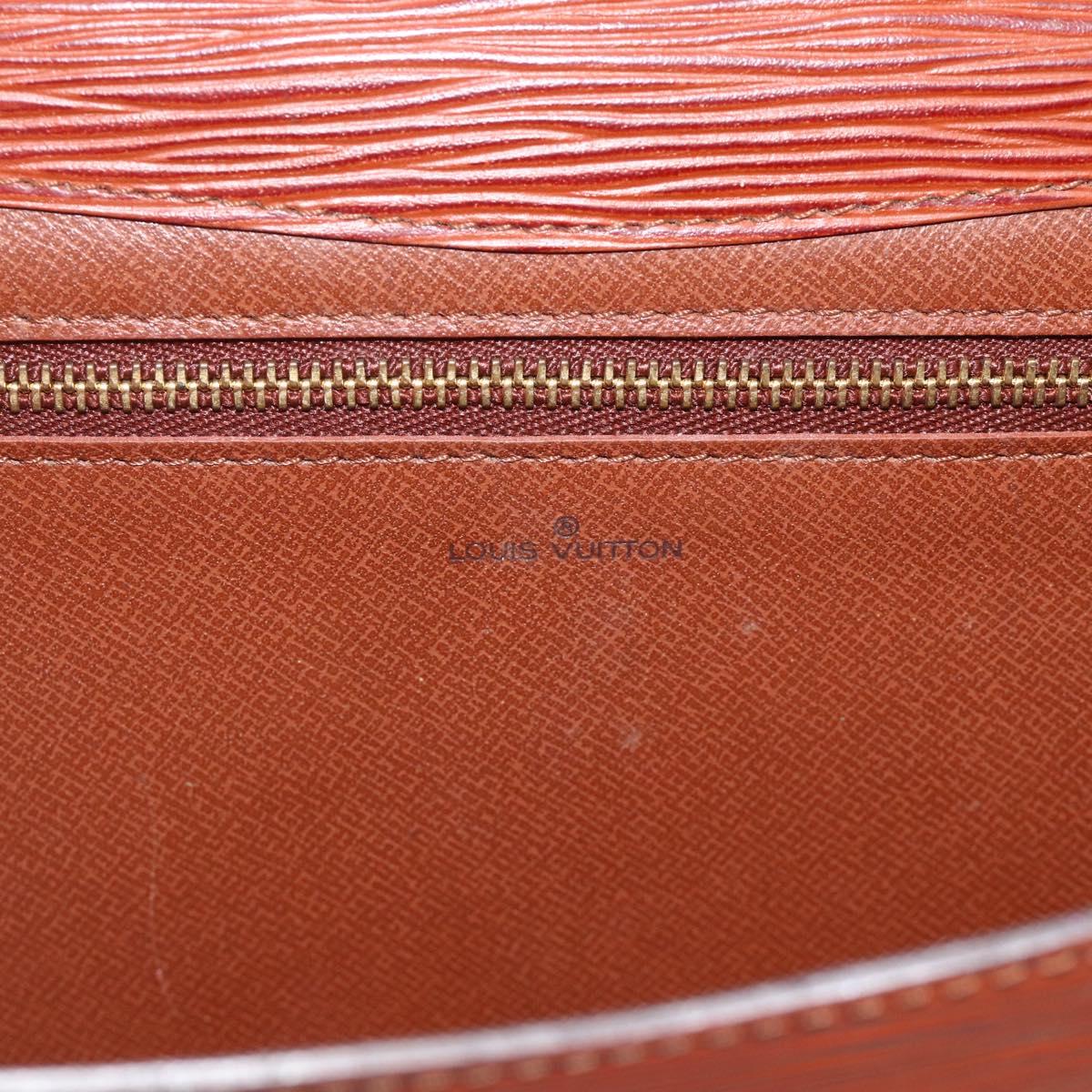 LOUIS VUITTON Epi Art Deco Clutch Bag Brown M52633 LV Auth BAZ420