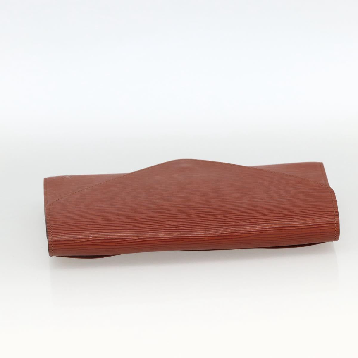 LOUIS VUITTON Epi Art Deco Clutch Bag Brown M52633 LV Auth BAZ420
