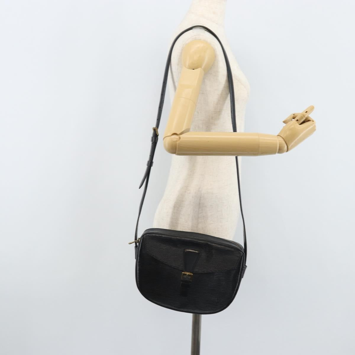 LOUIS VUITTON Epi Jeune Fille MM Shoulder Bag Black M52152 LV Auth BAZ421A