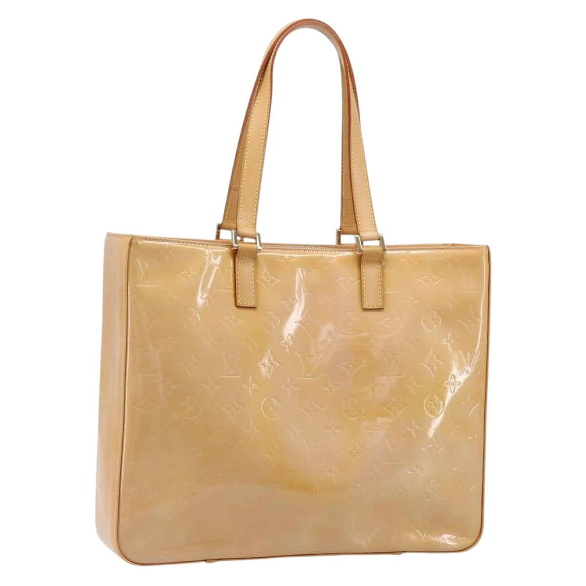 LOUIS VUITTON Monogram Vernis Columbus Bag Marshmallow Pink M91032 Auth BAZ428