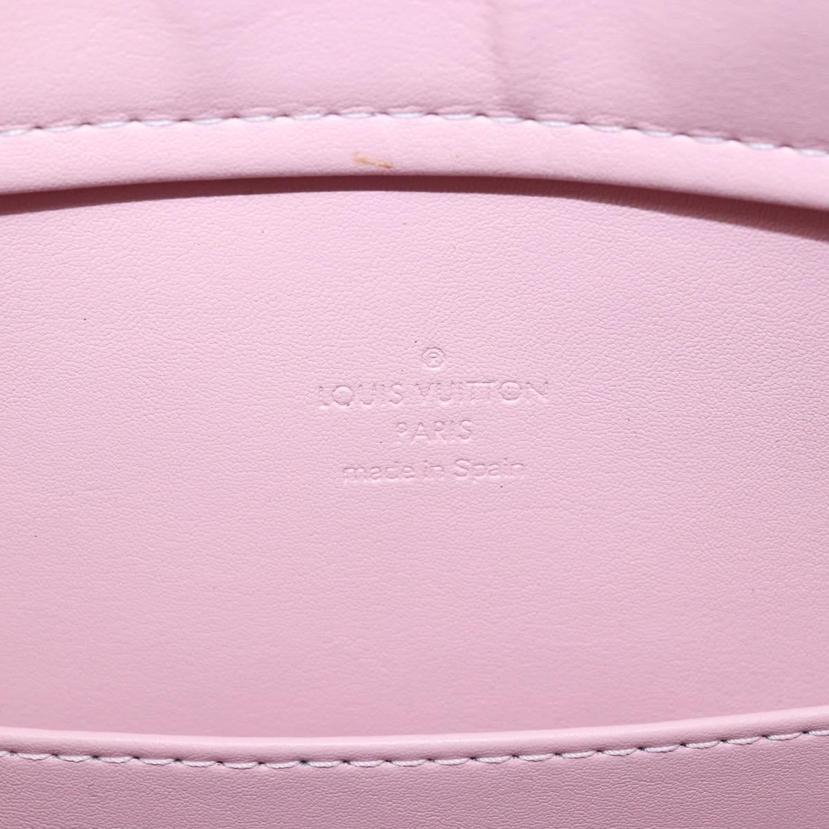 LOUIS VUITTON Monogram Vernis Columbus Bag Marshmallow Pink M91032 Auth BAZ428